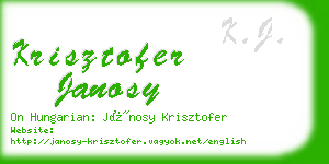 krisztofer janosy business card